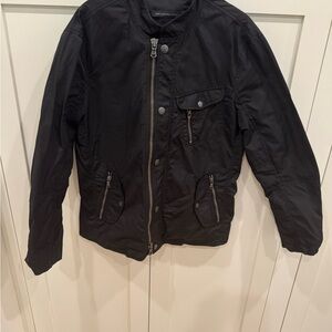 Men's John Varvatos Black Bomber Jacket Size Small